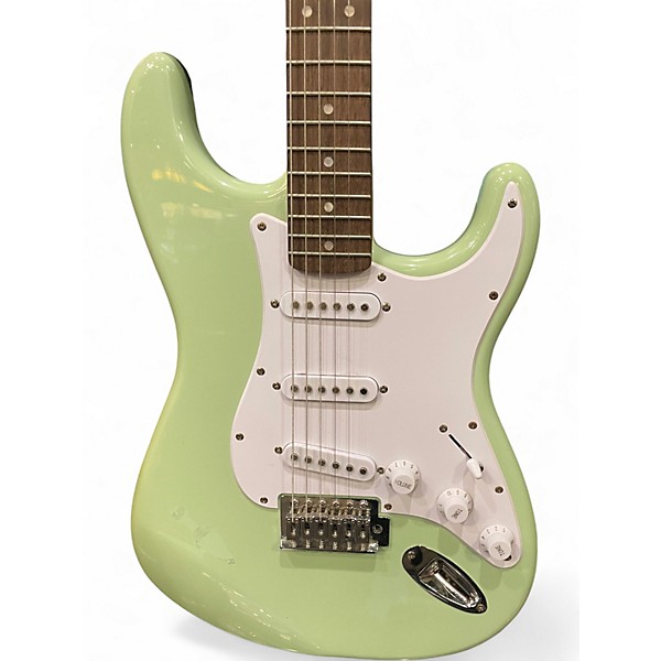 Used Squier Affinity Stratocaster Surf Green Solid Body Electric Guitar