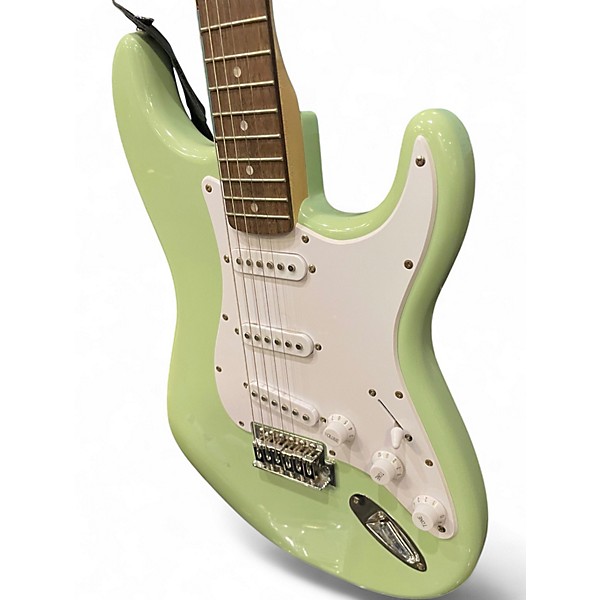 Used Squier Affinity Stratocaster Surf Green Solid Body Electric Guitar