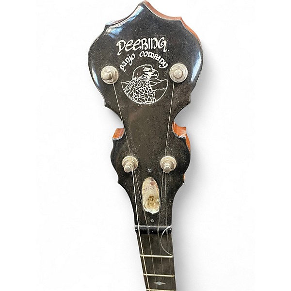 Vintage 1980s Deering Deluxe 5-String Natural Banjo