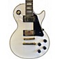 Used 2021 Epiphone Les Paul Custom Alpine White Solid Body Electric Guitar
