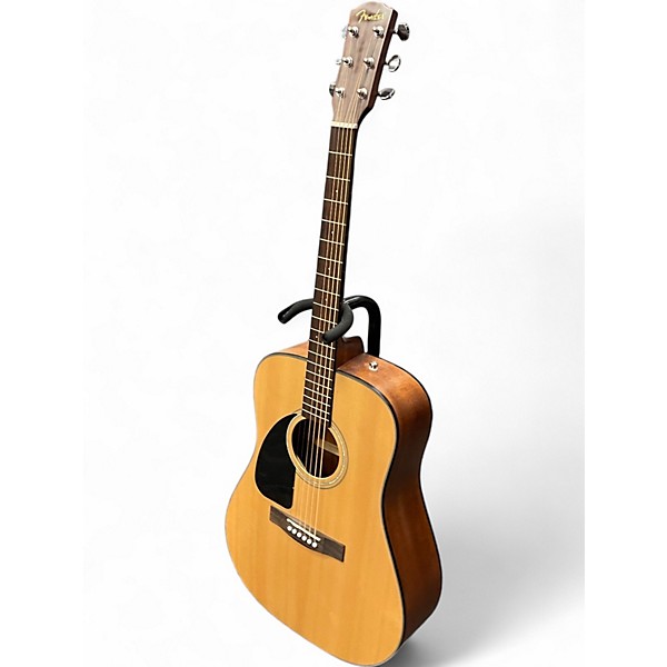 Used Fender CD100 Left Handed Natural Acoustic Guitar