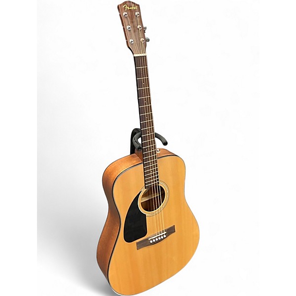 Used Fender CD100 Left Handed Natural Acoustic Guitar