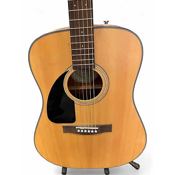 Used Fender CD100 Left Handed Natural Acoustic Guitar