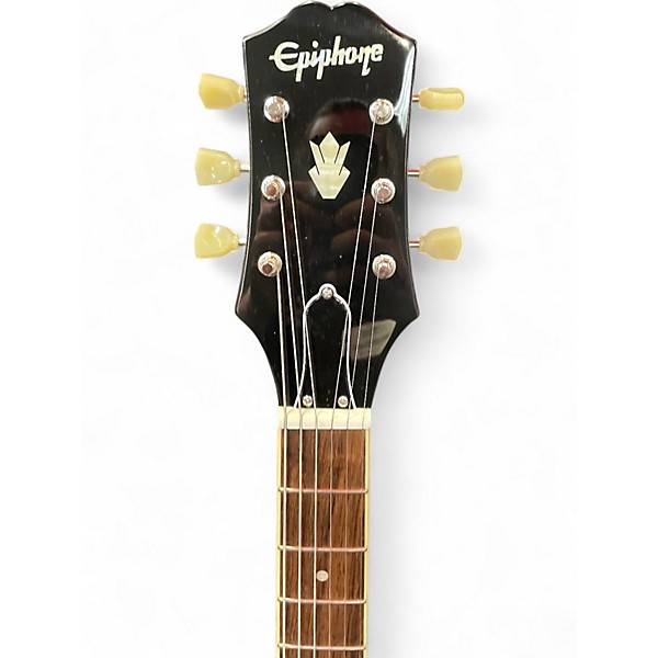 Used Epiphone Inspired By Gibson ES355 2 Tone Sunburst Hollow Body Electric Guitar