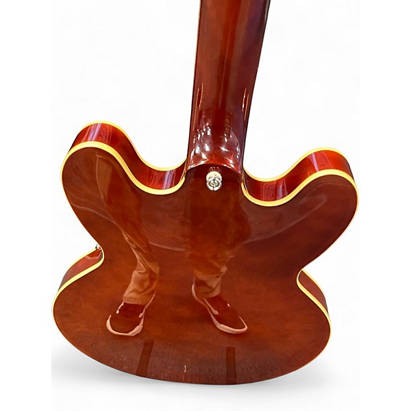 Used Epiphone Inspired By Gibson ES355 2 Tone Sunburst Hollow Body Electric Guitar