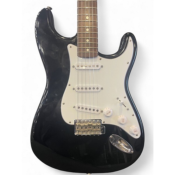 Vintage 1986 Squier E Series MIJ Stratocaster Black and White Solid Body Electric Guitar