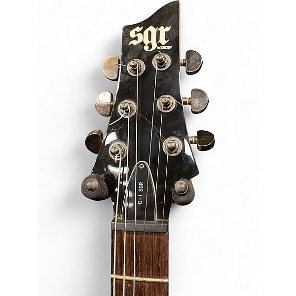 Used Schecter Guitar Research SGR C1 Black Solid Body Electric Guitar