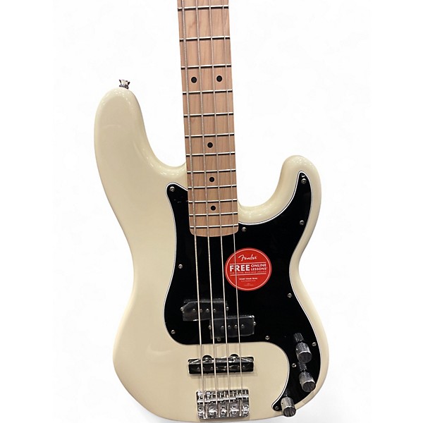 Used Squier Affinity Precision Bass Olympic White Electric Bass Guitar