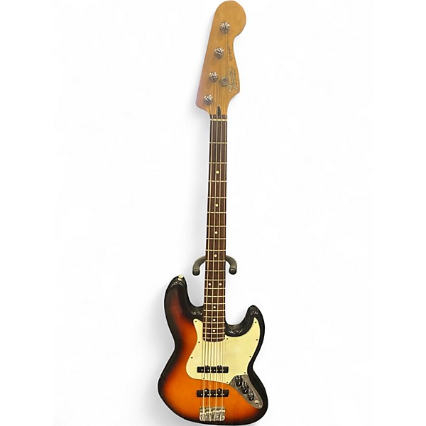 Used 2002 Fender Player Jazz Bass Tobacco Sunburst Electric Bass Guitar