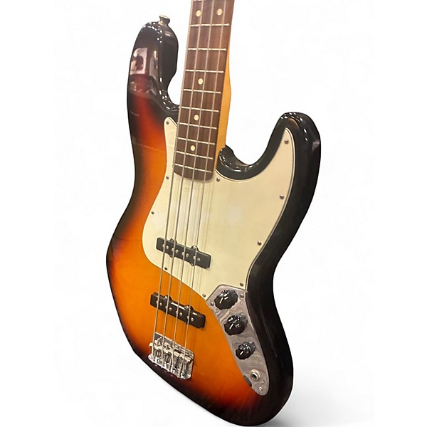 Used 2002 Fender Player Jazz Bass Tobacco Sunburst Electric Bass Guitar