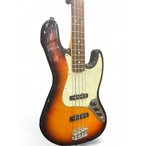 Used 2002 Fender Player Jazz Bass Tobacco Sunburst Electric Bass Guitar