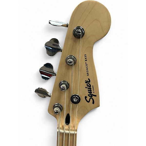 Used Squier Bronco Blue Electric Bass Guitar