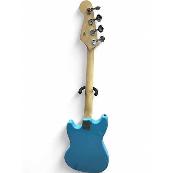 Used Squier Bronco Blue Electric Bass Guitar