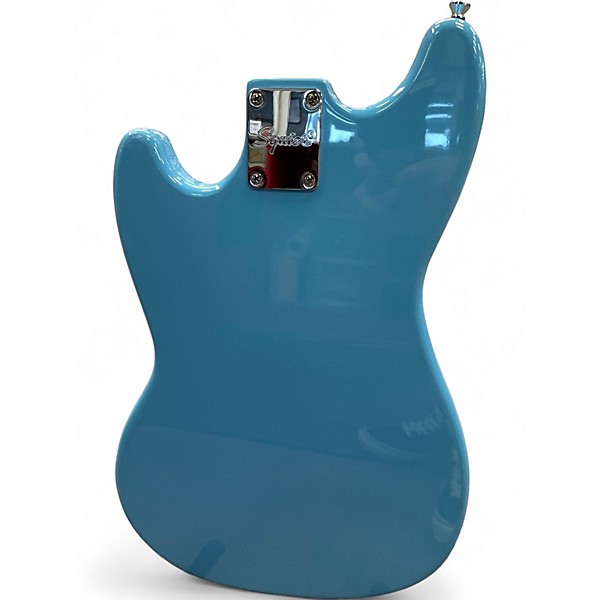 Used Squier Bronco Blue Electric Bass Guitar