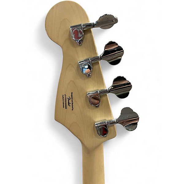 Used Squier Bronco Blue Electric Bass Guitar