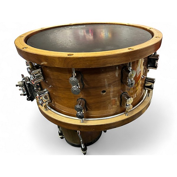 Used DW 14in Limited-Edition Dark Stain Maple and Walnut Snare With Walnu Natural Drum