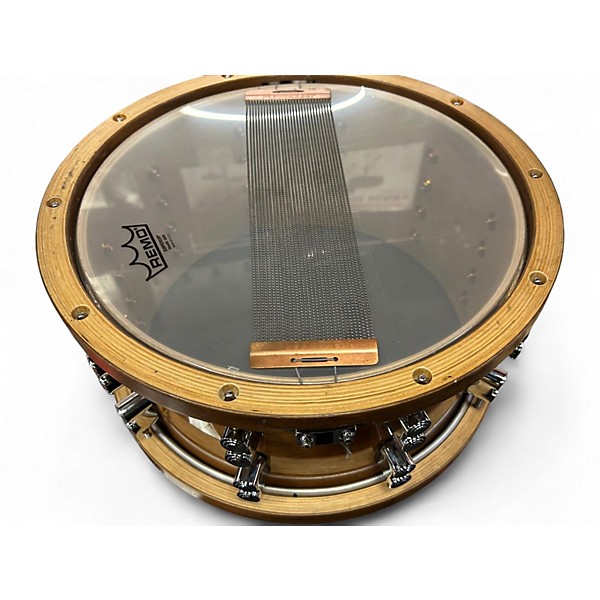 Used DW 14in Limited-Edition Dark Stain Maple and Walnut Snare With Walnu Natural Drum