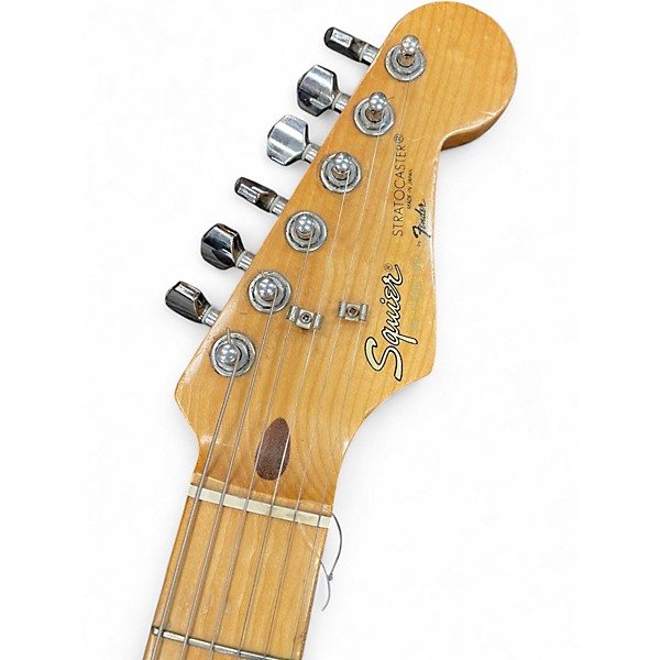 Used Squier STRATOCASTER White Solid Body Electric Guitar
