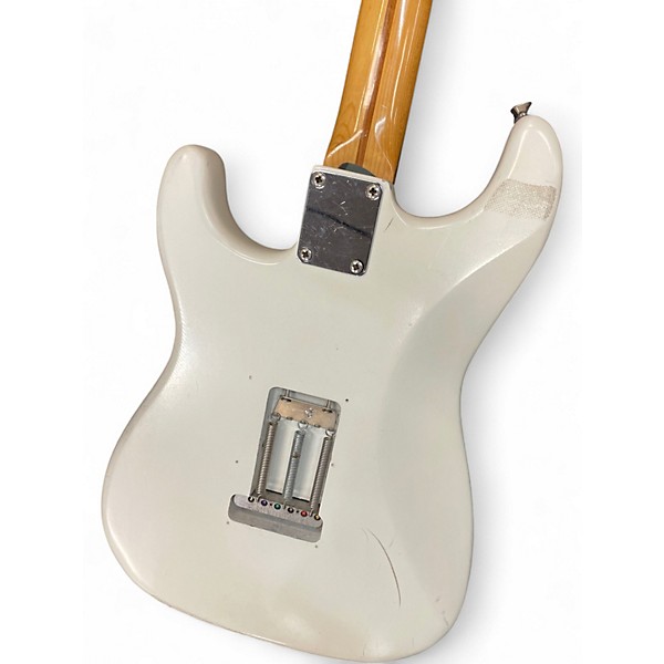 Used Squier STRATOCASTER White Solid Body Electric Guitar