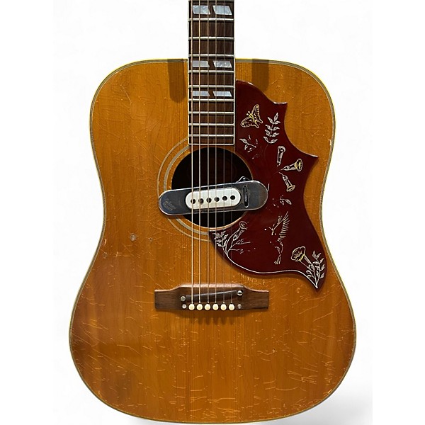 Vintage 1969 Gibson Hummingbird Antique Natural Acoustic Electric Guitar