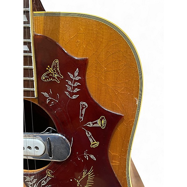 Vintage 1969 Gibson Hummingbird Antique Natural Acoustic Electric Guitar