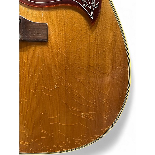 Vintage 1969 Gibson Hummingbird Antique Natural Acoustic Electric Guitar