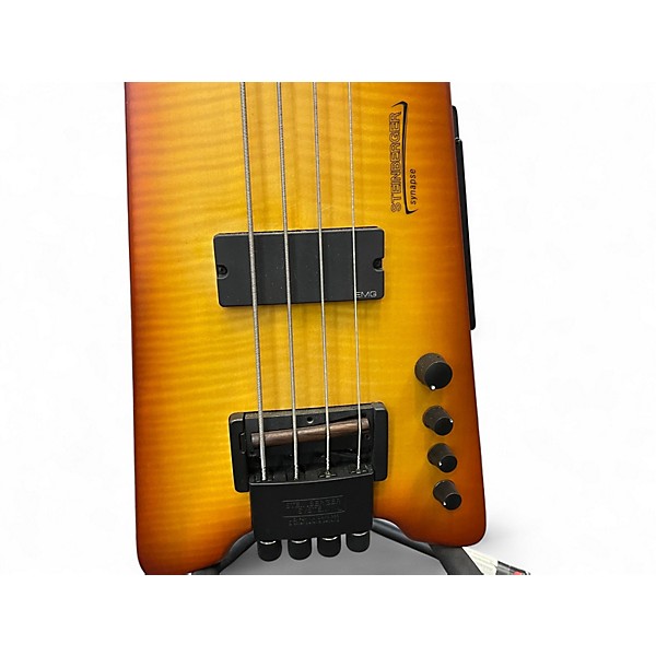 Used Steinberger synapse bass 4 string burst Electric Bass Guitar