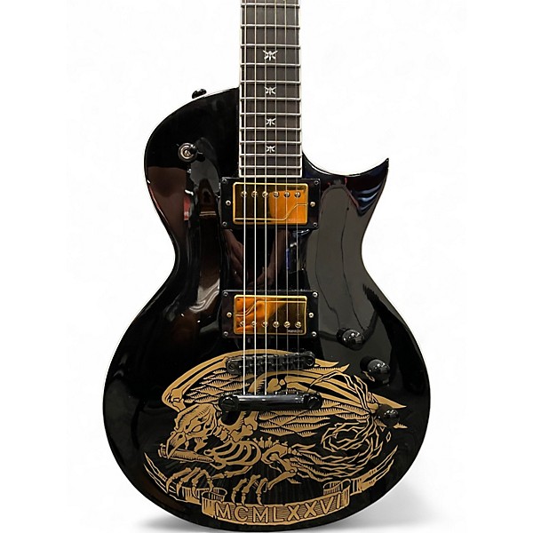 Used ESP Will Adler WA-Warbird Black and Gold Solid Body Electric Guitar