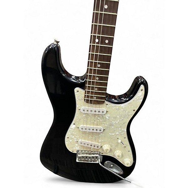 Used Squier Standard Stratocaster Black Solid Body Electric Guitar