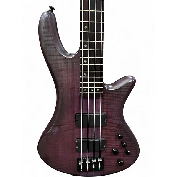 Used Schecter Guitar Research STILETTO STUDIO 4 Trans Purple Burst Electric Bass Guitar