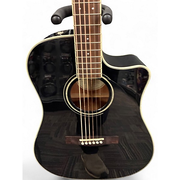 Used Fender CD140SCE Black Acoustic Electric Guitar