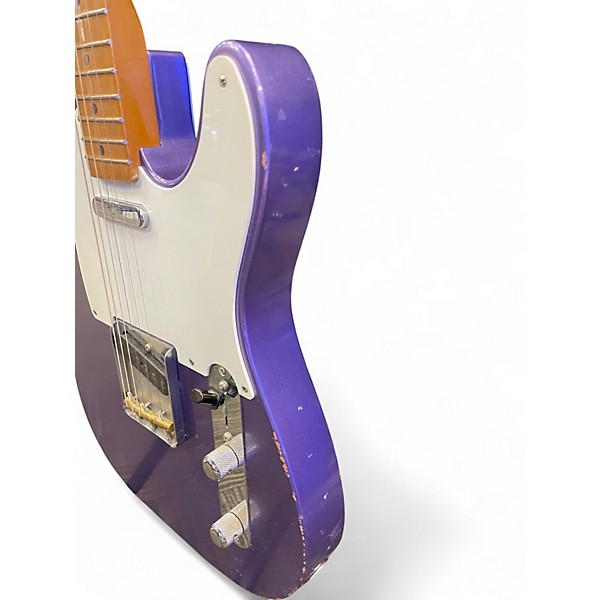 Used 2018 Fender Road Worn 1950S Telecaster Purple Metallic Solid Body Electric Guitar