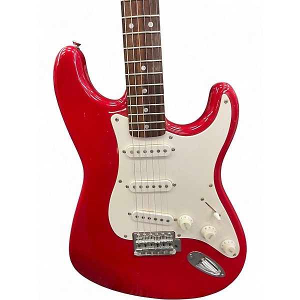 Used Squier AFFINITY STRAT Candy Apple Red Solid Body Electric Guitar