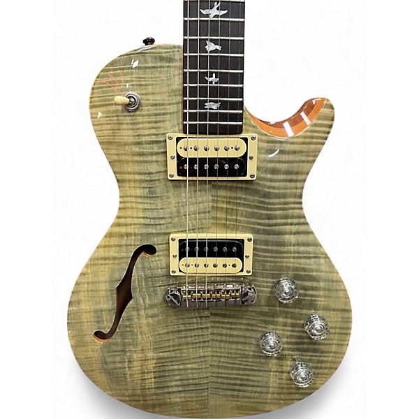 Used PRS SE Custom 22 Semi-Hollowbody Trans Green Hollow Body Electric Guitar