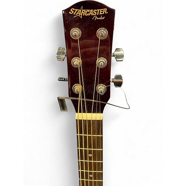 Used Starcaster by Fender Dreadnought Natural Acoustic Guitar