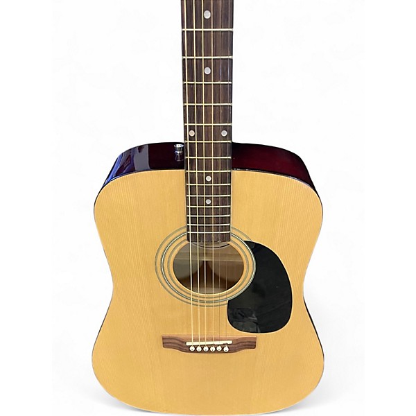 Used Starcaster by Fender Dreadnought Natural Acoustic Guitar