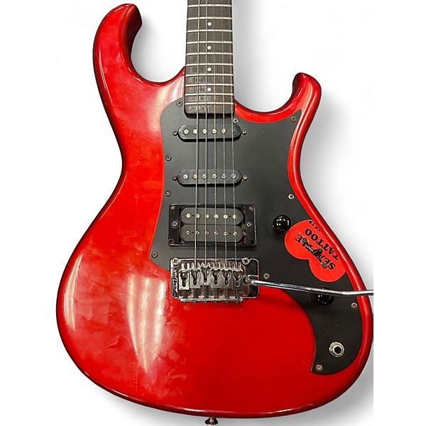 Used Aria Pro Ii The Cat Red Solid Body Electric Guitar