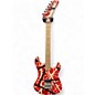 Used EVH Striped Series 5150 Red, Black, and White Stripes Solid Body Electric Guitar thumbnail