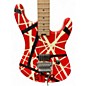 Used EVH Striped Series 5150 Red, Black, and White Stripes Solid Body Electric Guitar