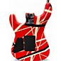 Used EVH Striped Series 5150 Red, Black, and White Stripes Solid Body Electric Guitar