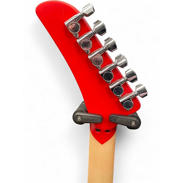 Used EVH Striped Series 5150 Red, Black, and White Stripes Solid Body Electric Guitar