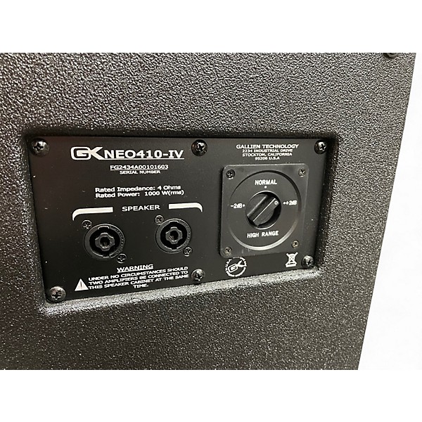 Used Gallien-Krueger Neo410-IV 1,000W 4x10 Bass Cabinet