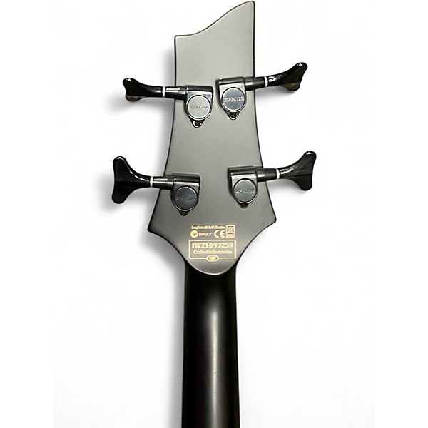 Used Schecter Guitar Research Stiletto Stealth 4 Satin Black Electric Bass Guitar