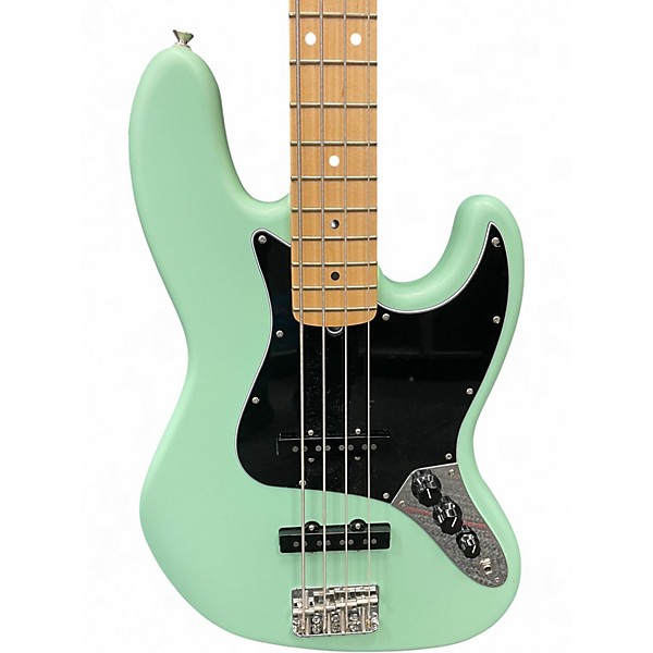 Used 2021 Fender American Performer Jazz Bass Satin Surf Green Electric Bass Guitar
