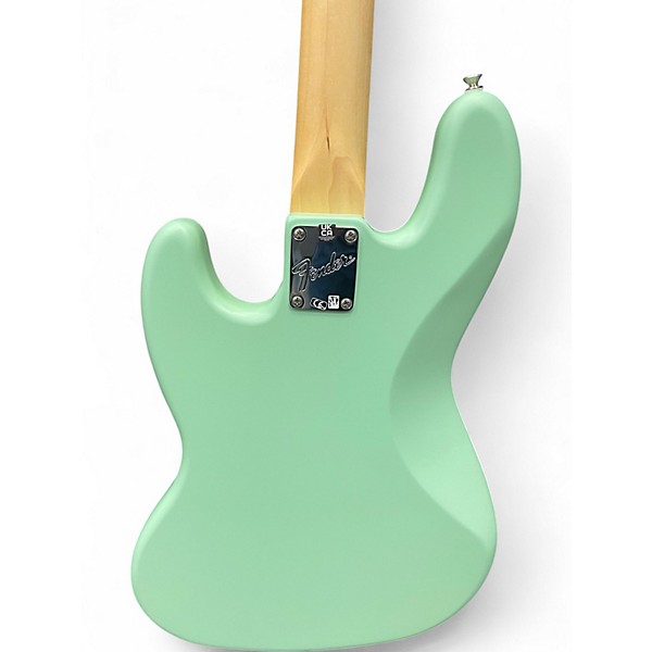 Used 2021 Fender American Performer Jazz Bass Satin Surf Green Electric Bass Guitar
