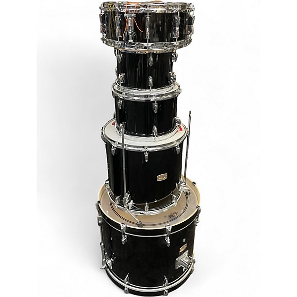 Used Yamaha 5 Piece Stage Custom Black Drum Kit