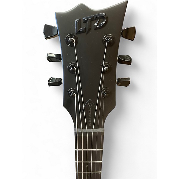 Used ESP LTD EC-BLACK METAL Flat Black Solid Body Electric Guitar