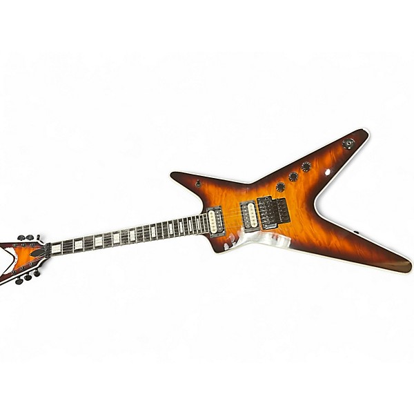 Used Dean ML Select Flame Top Trans Brazilia FLAMP TOP Solid Body Electric Guitar