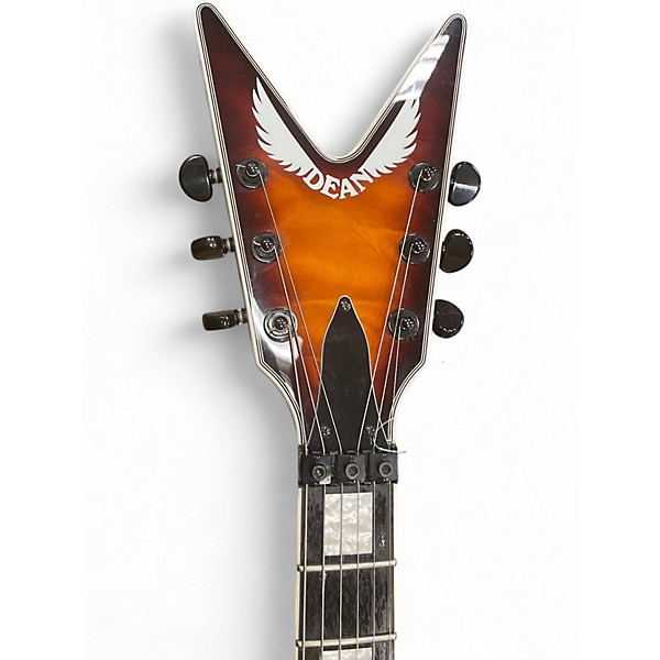 Used Dean ML Select Flame Top Trans Brazilia FLAMP TOP Solid Body Electric Guitar