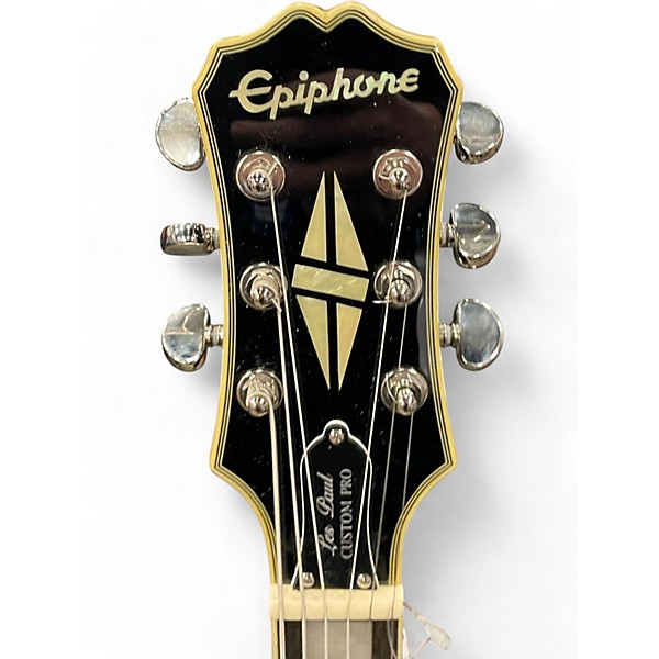 Used Epiphone Les Paul Custom Pro SILVER BURST Solid Body Electric Guitar